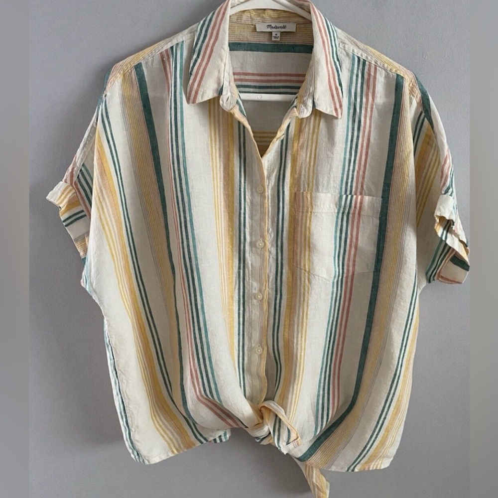 Madewell Striped Linen Top